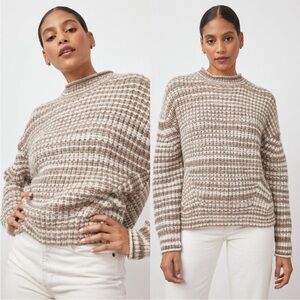 Rails Echo Brown White Space Dye Chunky Sweater NWT XL